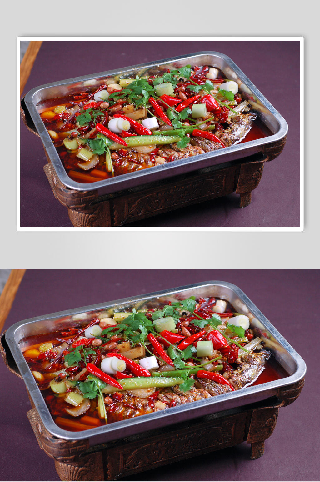 热菜湘式烤鱼食物图片素材