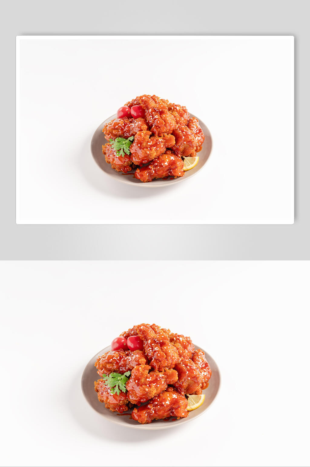 招牌红烧韩式炸鸡小食高清图片素材