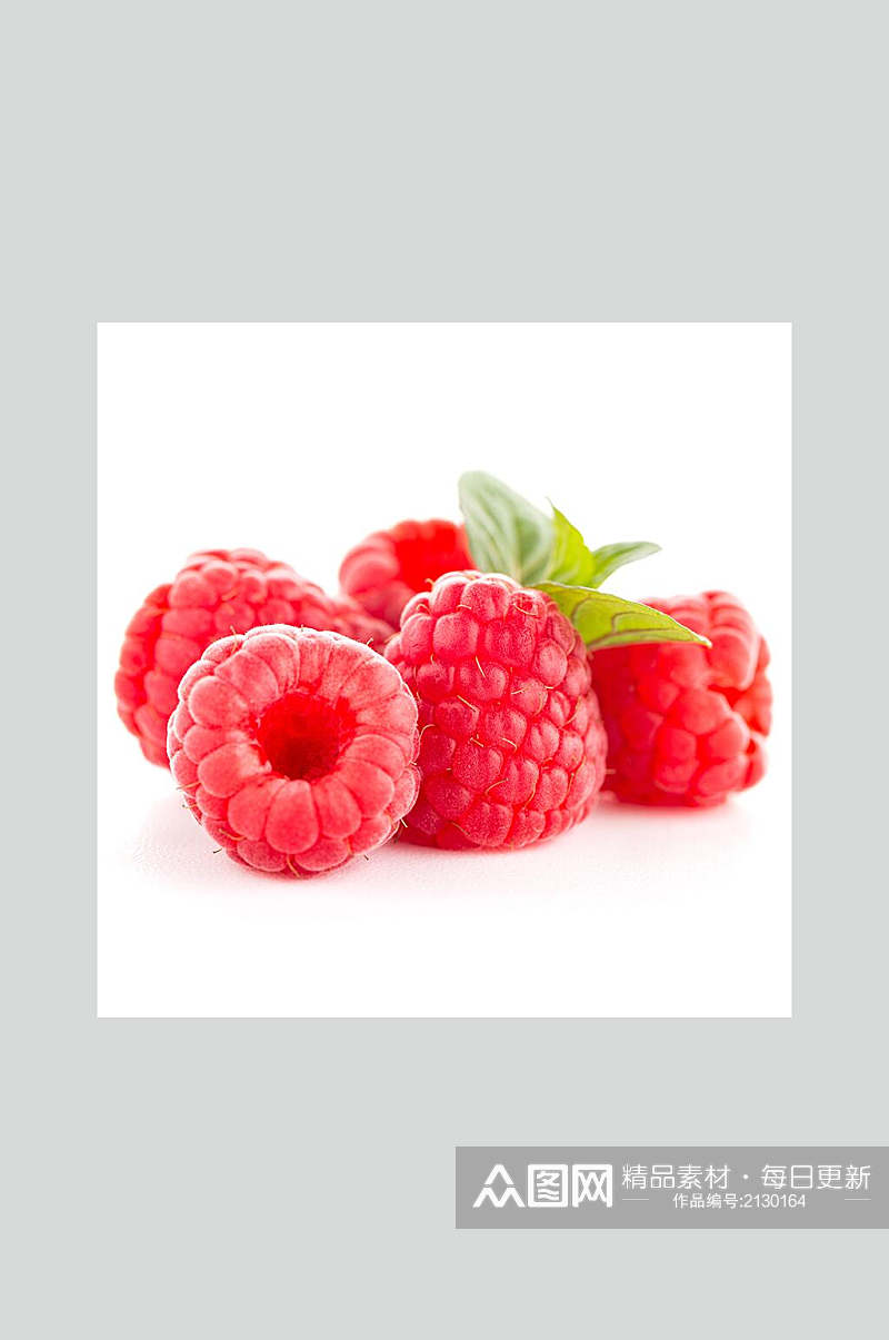 白底树莓食品实拍图片素材