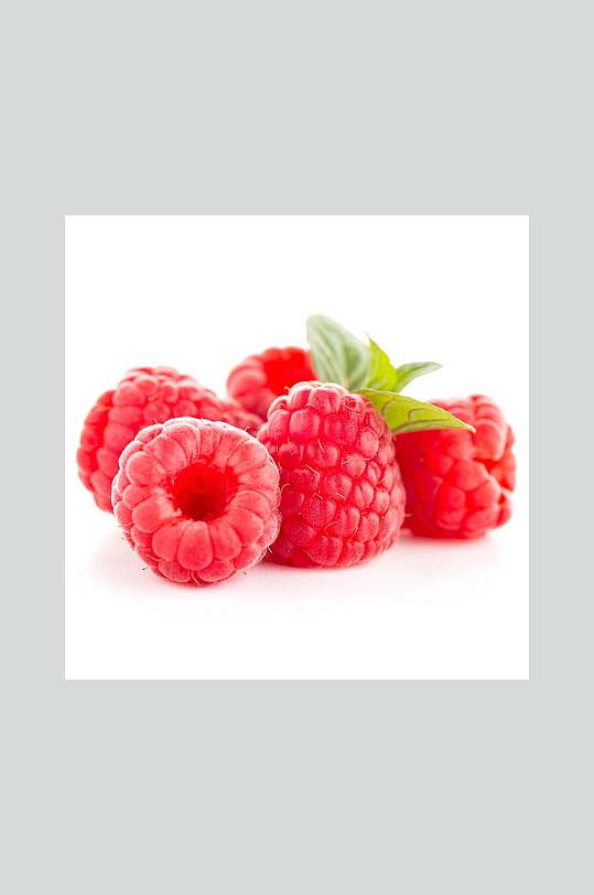 白底树莓食品实拍图片