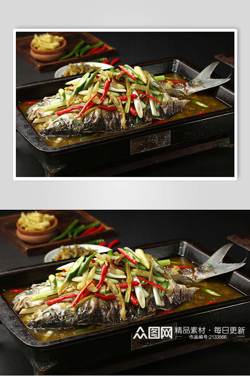酸菜烤鱼食品摄影图片素材