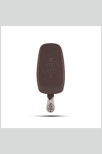 黑色巧克力冰淇淋雪糕包装样机效果图