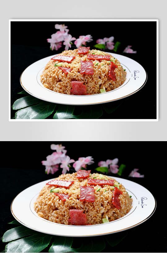 腊肉蛋炒饭食品摄影图片