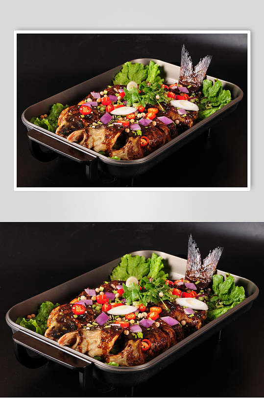 鲜香美味精品烤鱼食物图片