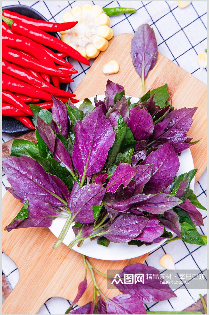 紫苏有机蔬菜图片素材