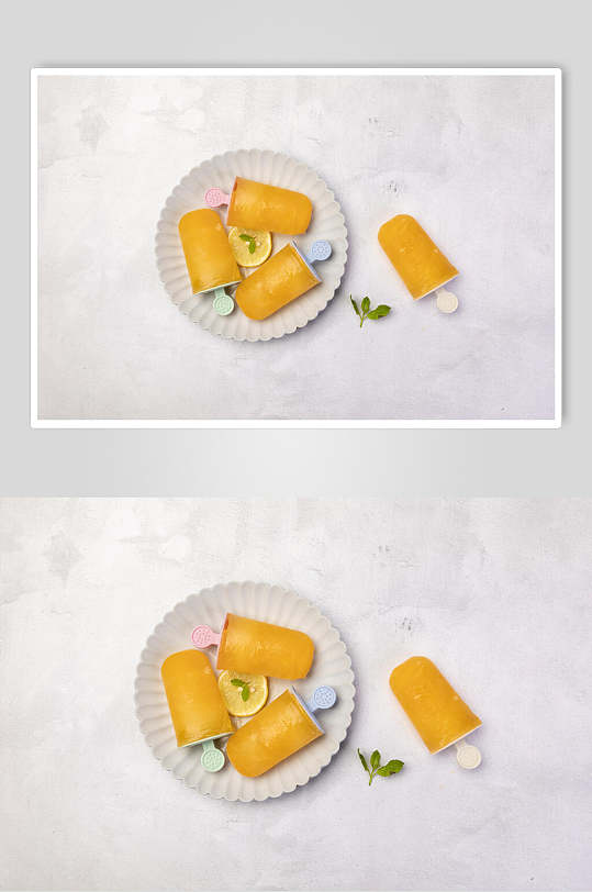 芒果冰棍饮美食图片