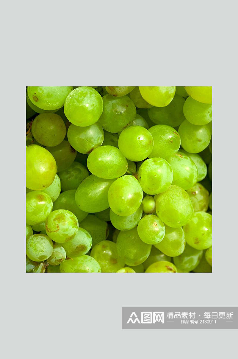 新鲜整绿葡萄美食摄影图片素材