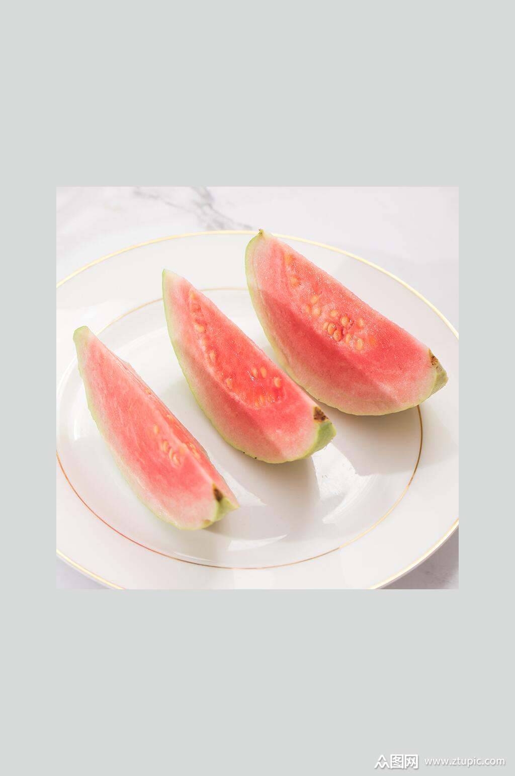 切块芭乐食品摄影图片