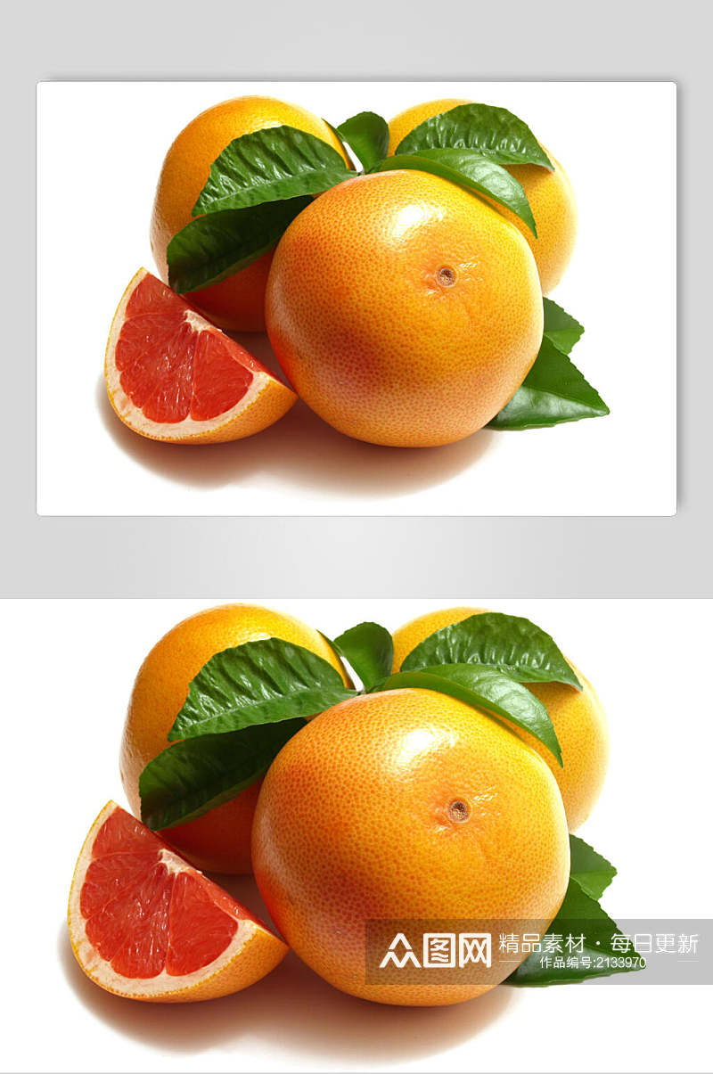 白底精品美味血橙水果食品图片素材