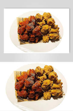 美味韩式鸡块炸鸡小食高清图片