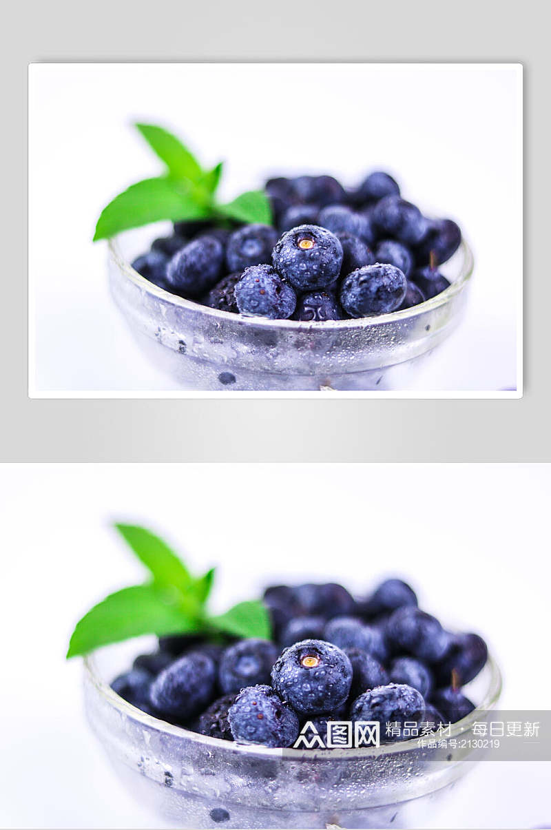 新鲜美味水果蓝莓食品实拍图片素材
