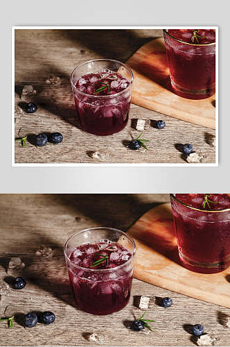 蓝莓冷饮水果食品图片