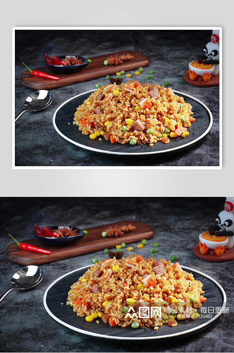 肉沫蛋炒饭食品摄影图片素材