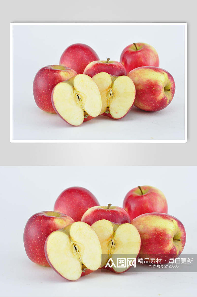 甜蜜新鲜苹果水果高清图片素材