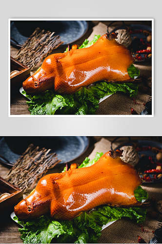 流油脆皮烧鸭美食食品图片