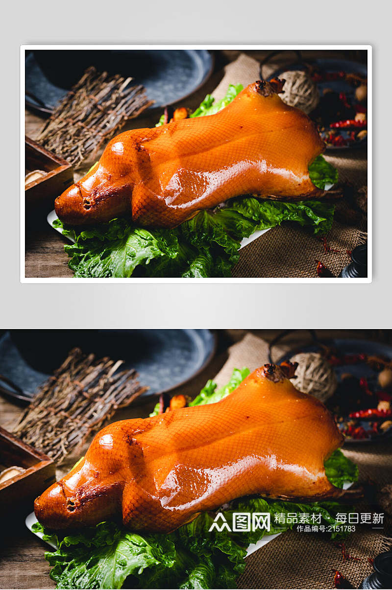 流油脆皮烧鸭美食食品图片素材