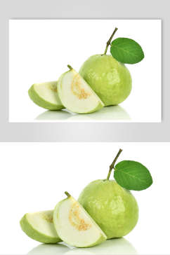 绿色有机水果芭乐食品摄影图片