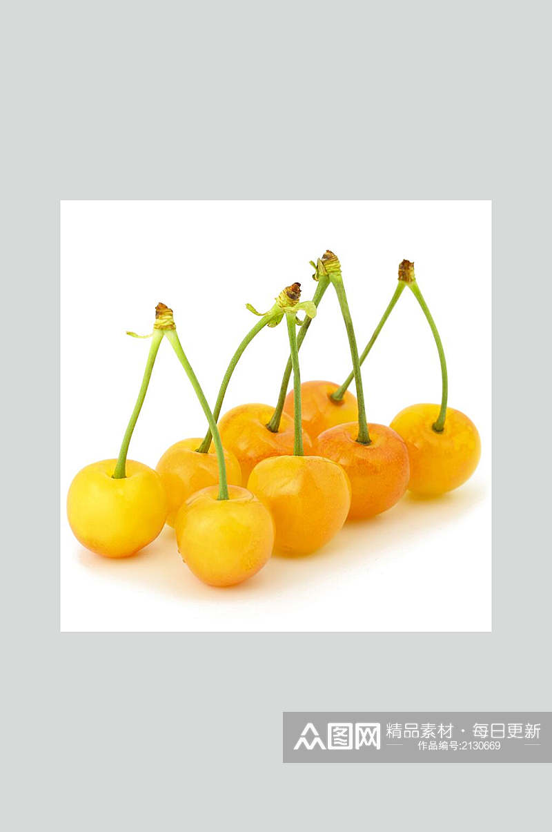 新鲜黄樱桃美食实拍图片素材