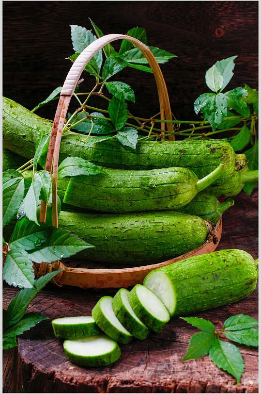 新鲜丝瓜有机蔬菜图片