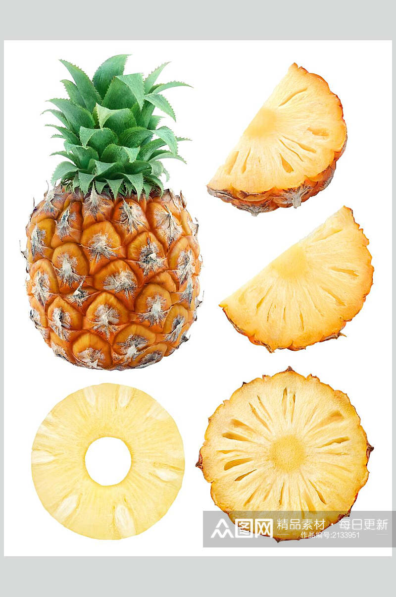 有机菠萝水果食品图片素材