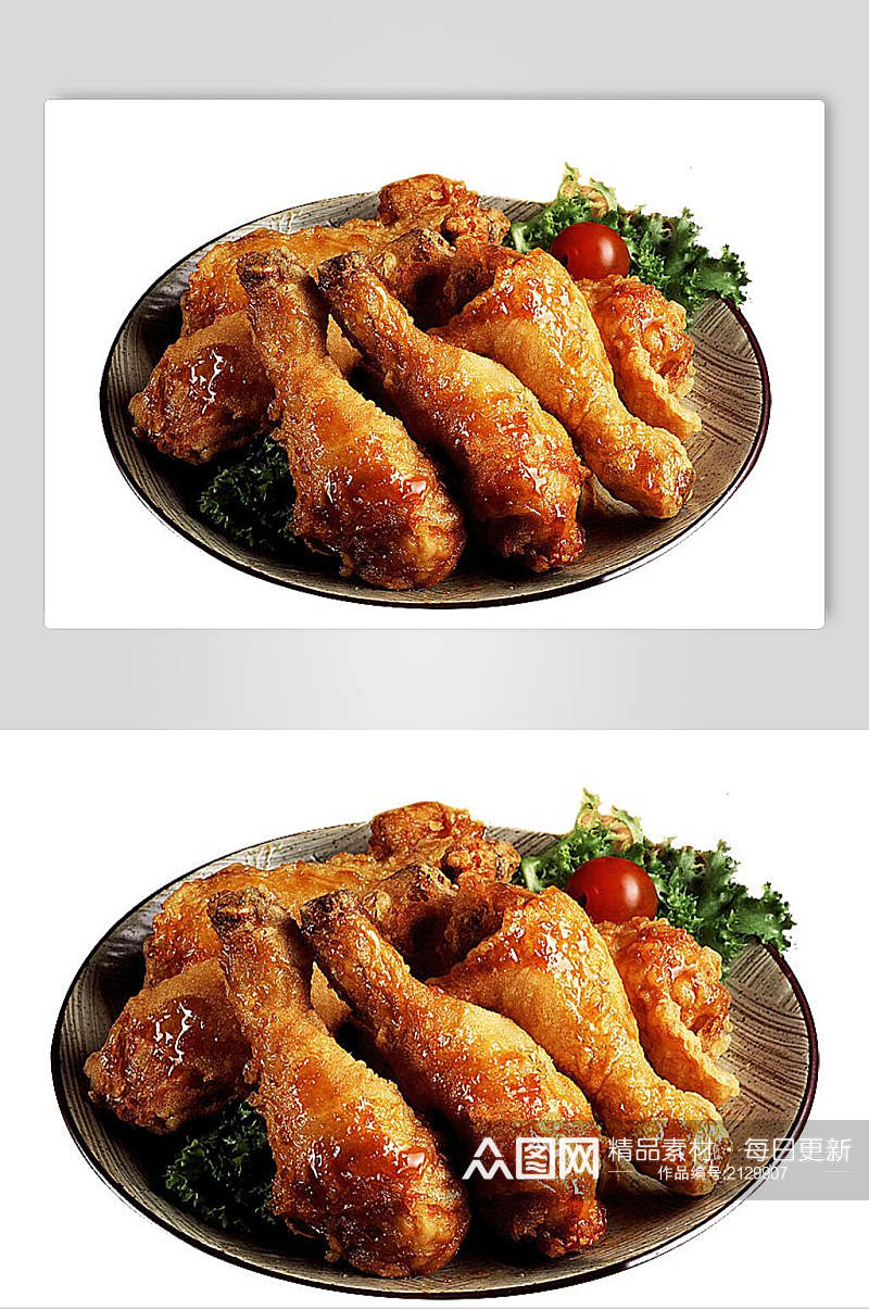 番茄酱韩式鸡腿炸鸡小食美食图片素材