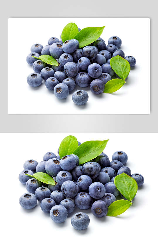 白底精选蓝莓食品实拍图片