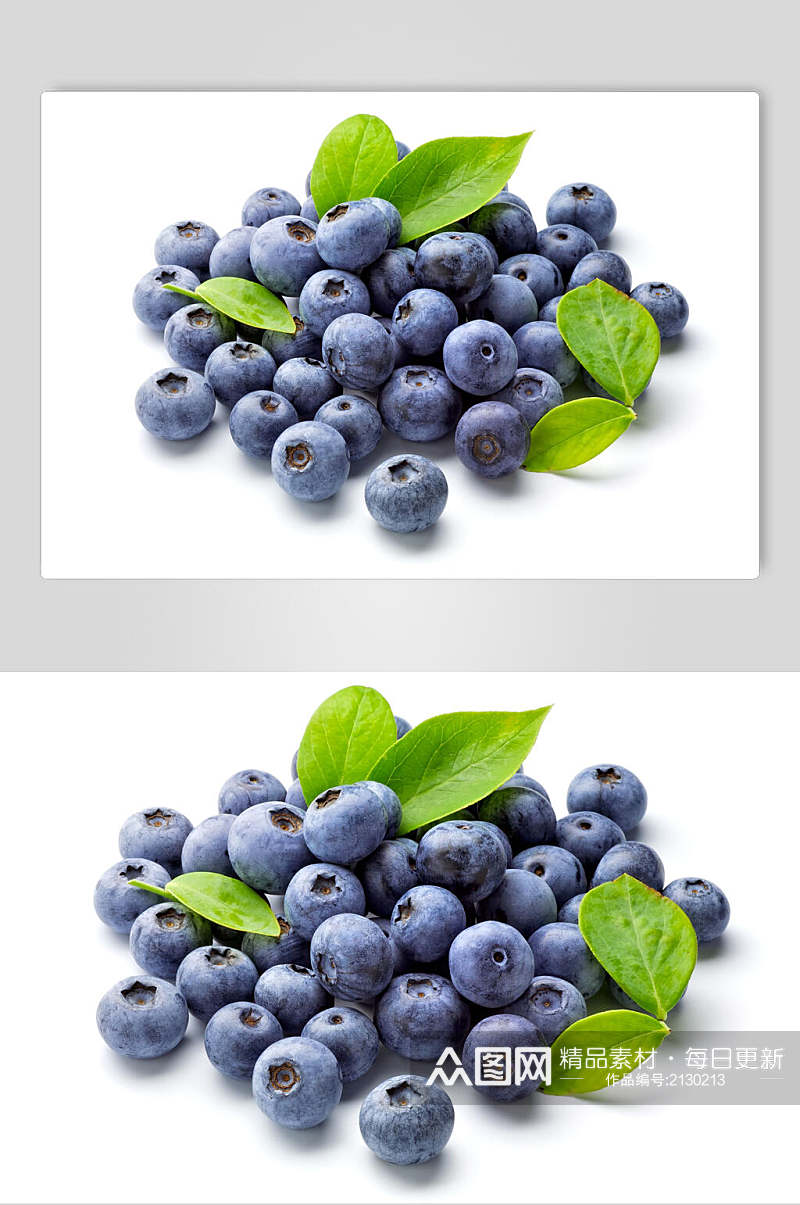白底精选蓝莓食品实拍图片素材