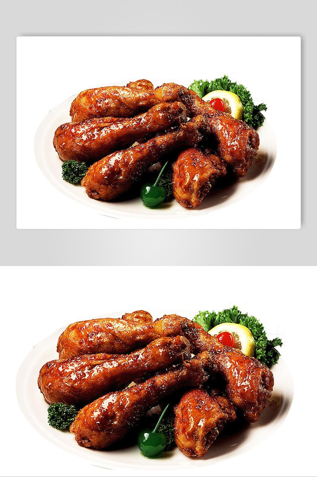 焦香美味鸡腿韩式炸鸡小食摄影图片素材