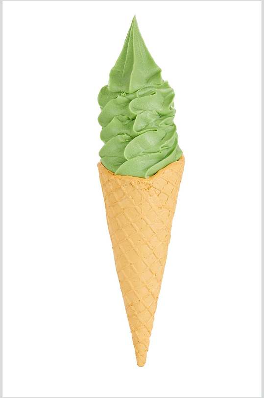 抹茶甜筒冰淇淋食品摄影图片