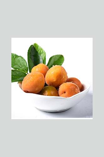 冰镇新鲜杏子食品摄影图片