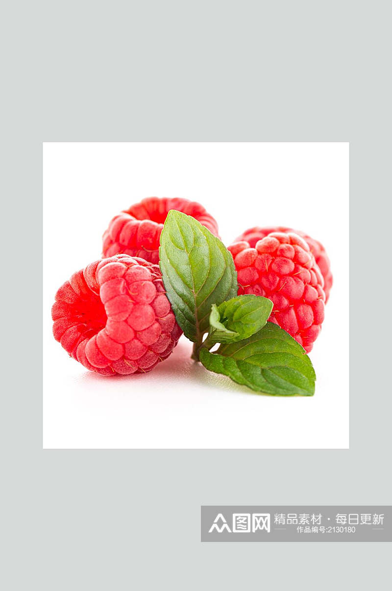 美味红润树莓食品实拍图片素材