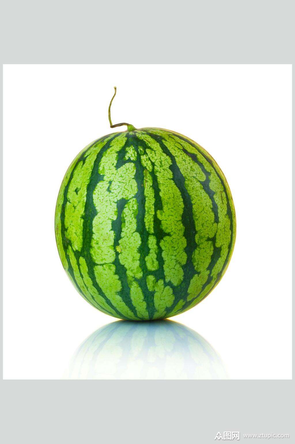 新鲜整个西瓜食品实拍图片