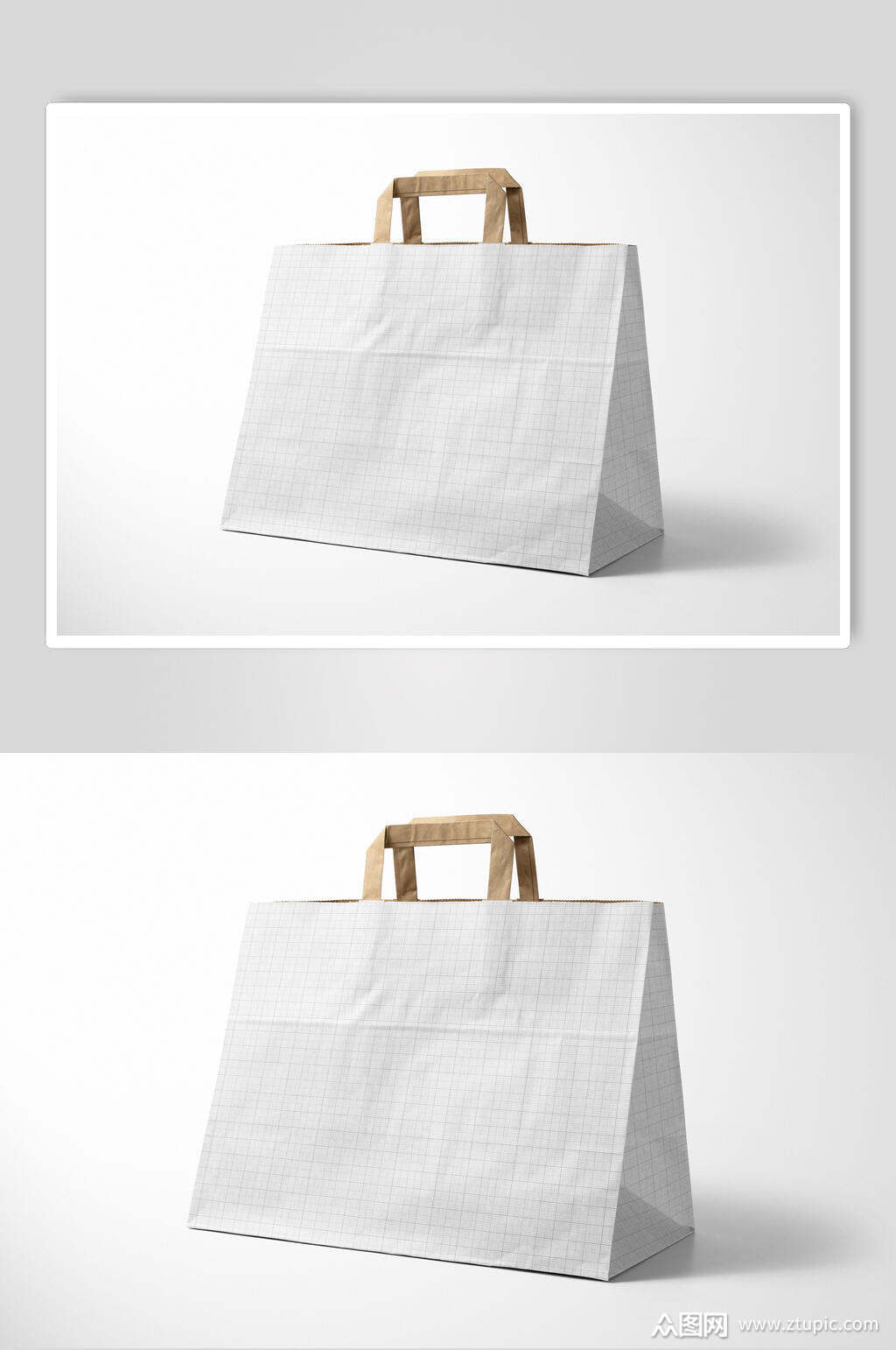 牛皮纸袋样机效果图素材