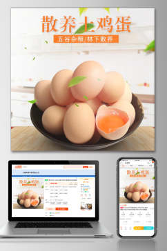 散养土鸡蛋电商主图