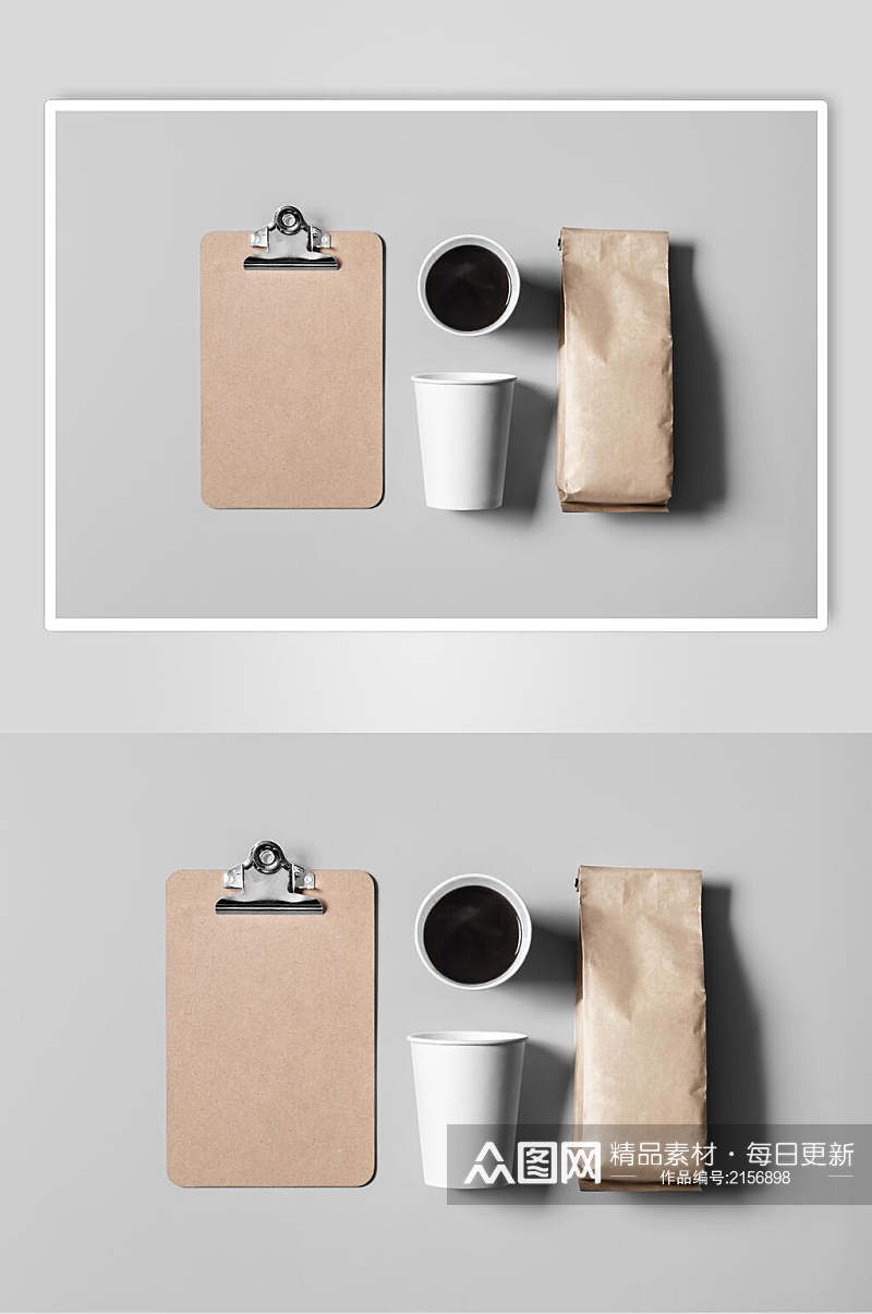 咖啡包装袋整套VI样机效果图素材