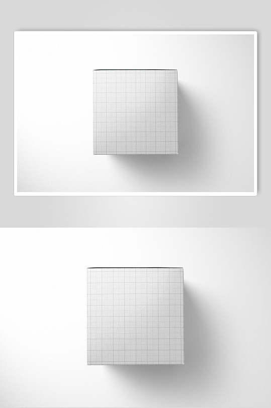 正方形包装盒样机侧面效果图