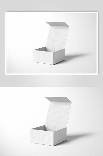 简约正方形包装盒样机效果图