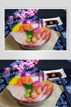 日式海鲜料理摄影图片