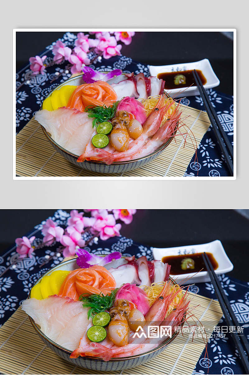 日式海鲜料理摄影图片素材