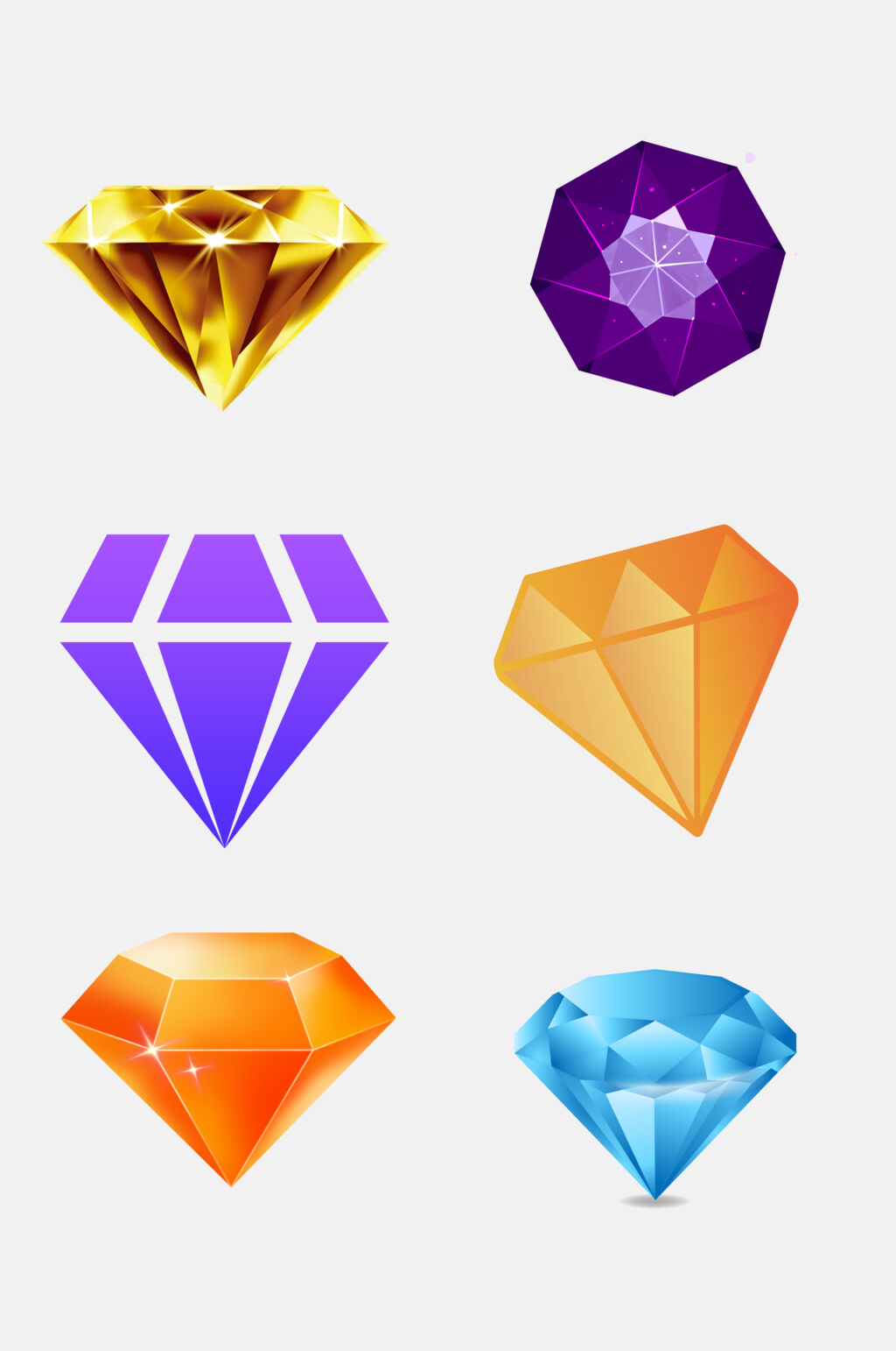 精致首饰钻石宝石免抠元素