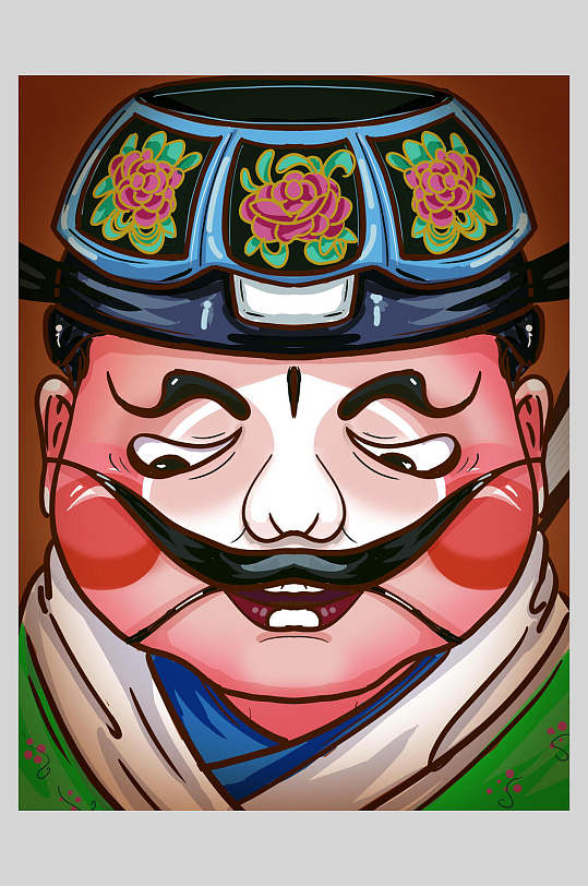 中华传统经典戏曲人物插画