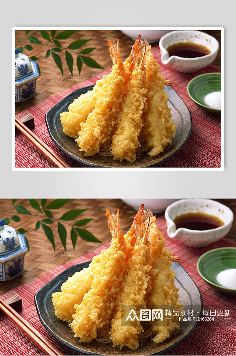 炸虾日式料理摄影图片素材