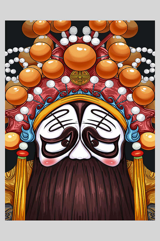 中华传统经典戏曲人物插画