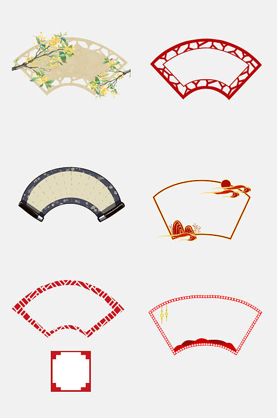 中国风扇形边框图片-中国风扇形边框设计素材-中国风扇形边框模板下载