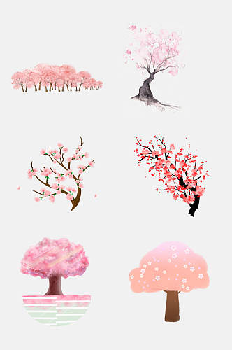 花卉粉色樱花树免扣素材