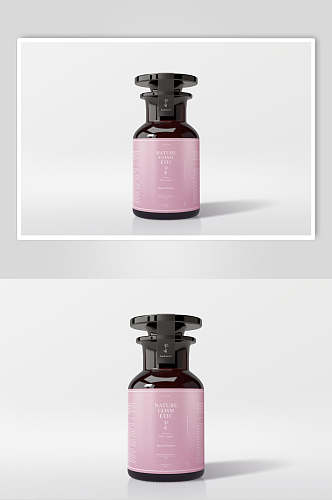 紫色化妆品美妆品牌包装样机效果图