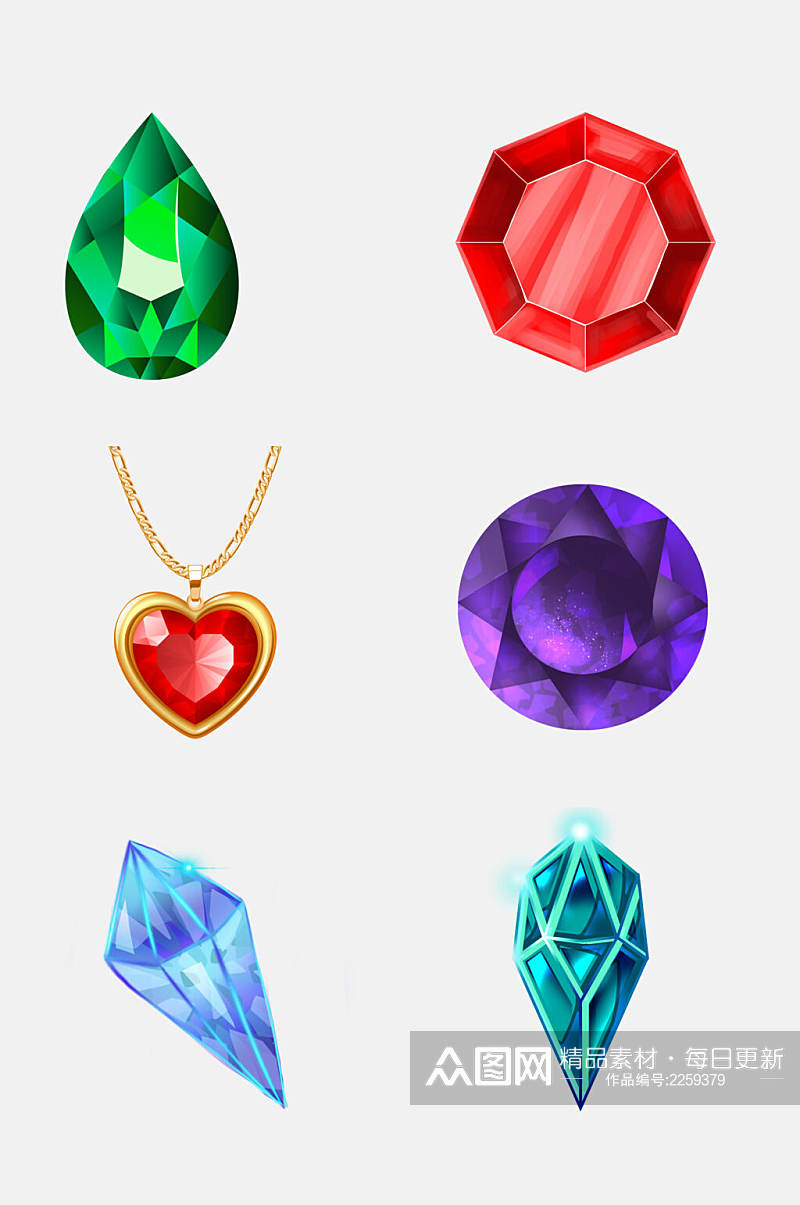 项链钻石宝石免抠元素素材