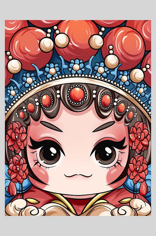 中华传统经典戏曲人物插画