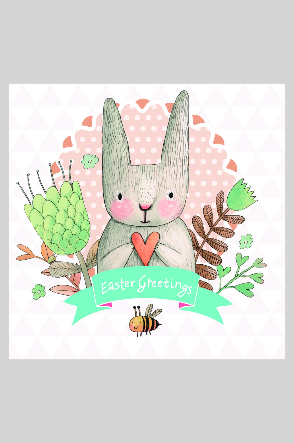 森系卡通动物矢量插画素材