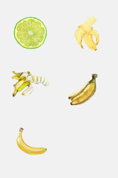 香蕉水果设计元素